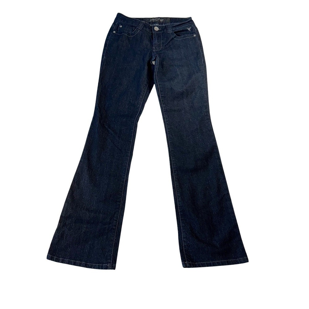 Grane‎ Women's Jeans Size 5 Long Low Rise Y2K Juniors Dark Wash Denim 2000's